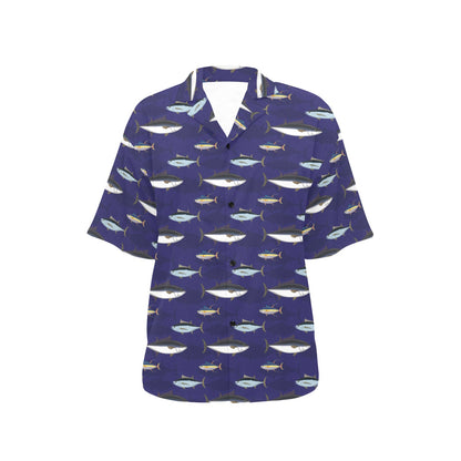 Tuna Fish Print Design LKS304 Women's Hawaiian Shirt