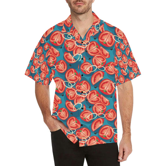 Tomato Print Design LKS301 Men's Hawaiian Shirt