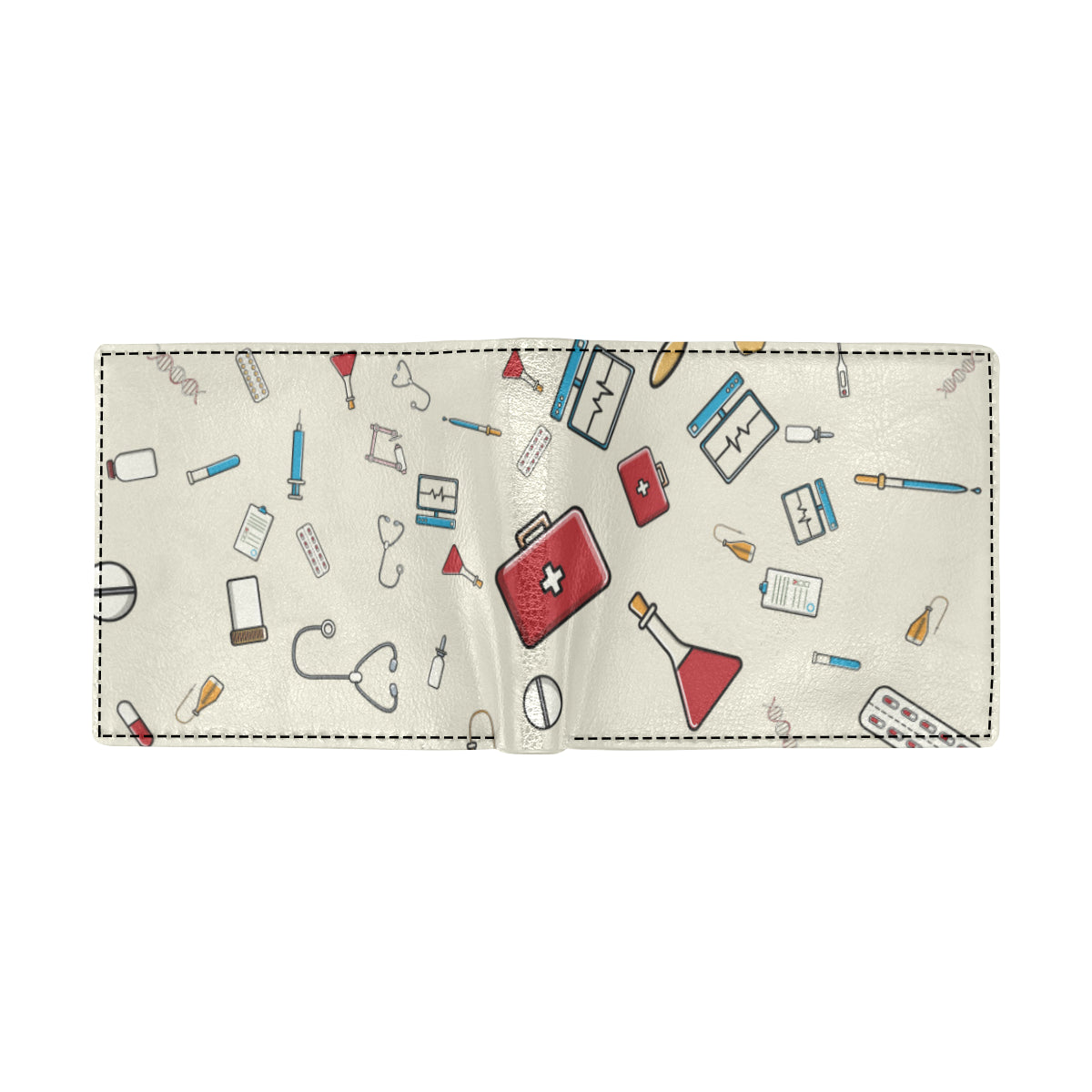 Nurse Pattern Print Design A04 Men's ID Card Wallet