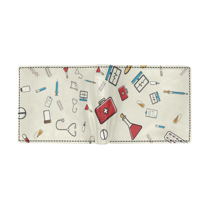 Nurse Pattern Print Design A04 Men's ID Card Wallet