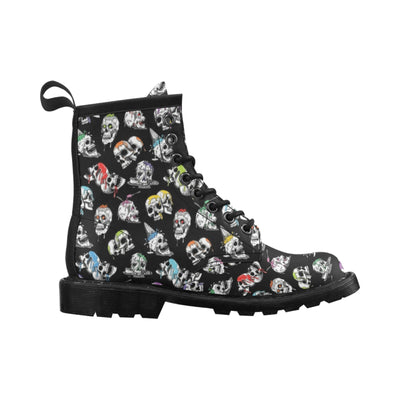 Skull Print Design LKS3013 Women's Boots