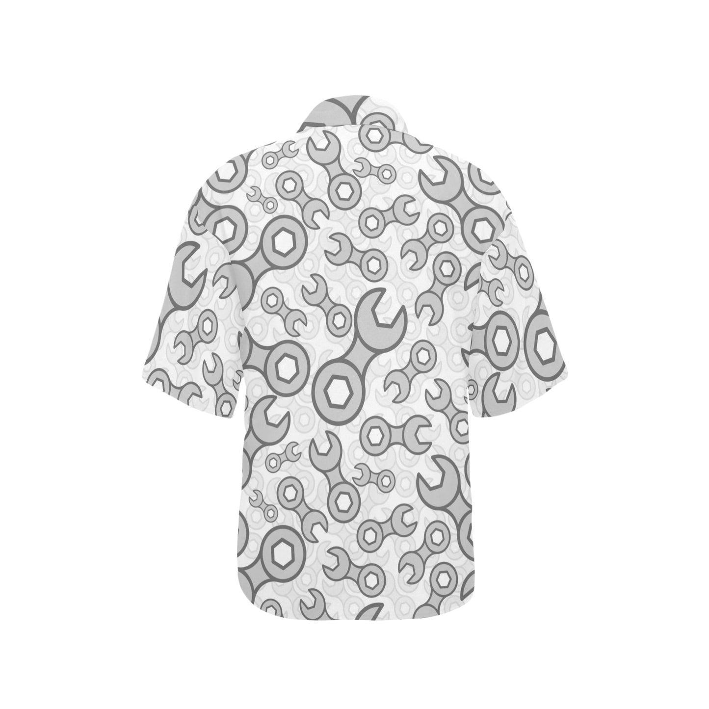 Mechanic Pattern Print Design 05 Women's Hawaiian Shirt