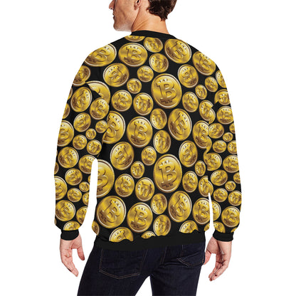 Bitcoin Pattern Print Design DO05 Men Long Sleeve Sweatshirt