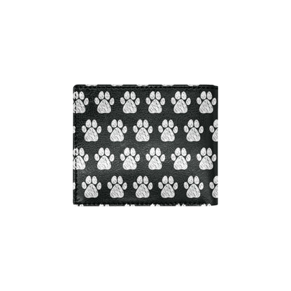 Paw Pattern Print Design A02 Men's ID Card Wallet