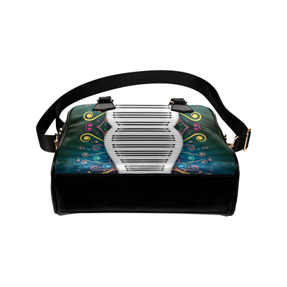 Piano Pattern Print Design 01 Shoulder Handbag