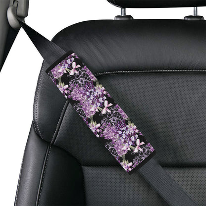 Lavender Pattern Print Design LV06 Car Seat Belt Cover
