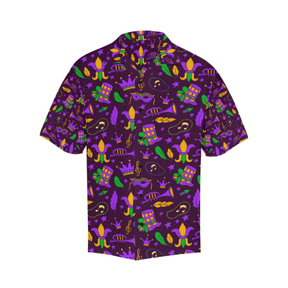 Mardi Gras Pattern Print Design 08 Men's Hawaiian Shirt
