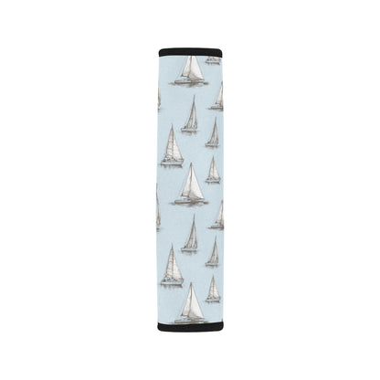 Sailing Ships Pattern Print Design A01 Car Seat Belt Cover