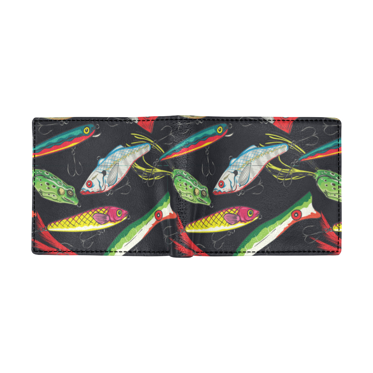 Fishing Bait Print Men's ID Card Wallet