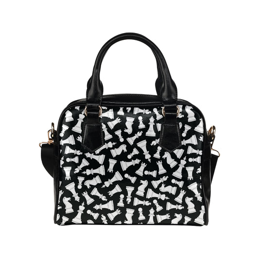 Chess Pattern Print Design 01 Shoulder Handbag