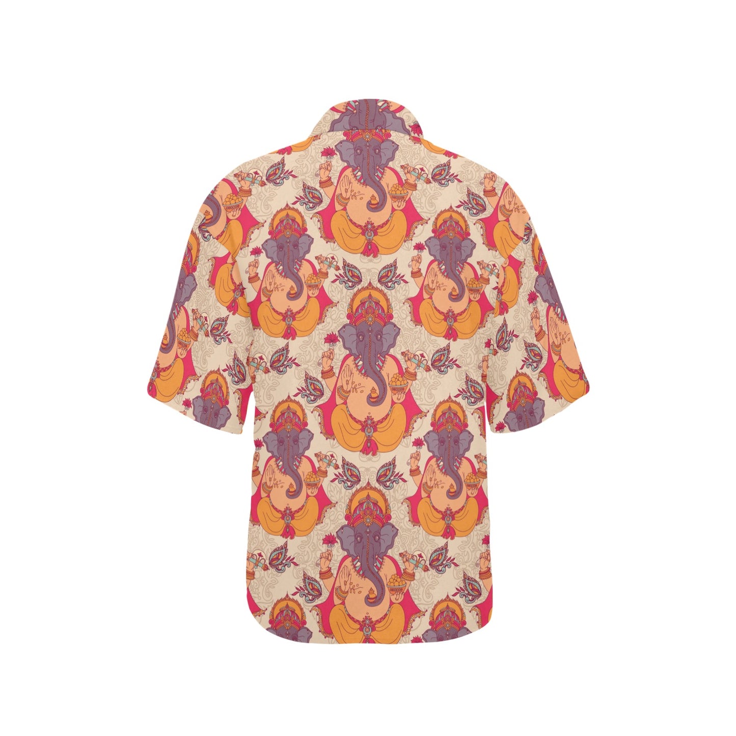 Ganesha Indian Pattern Print Design 02 Women's Hawaiian Shirt