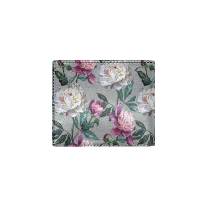 Peony Pattern Print Design PE01 Men's ID Card Wallet