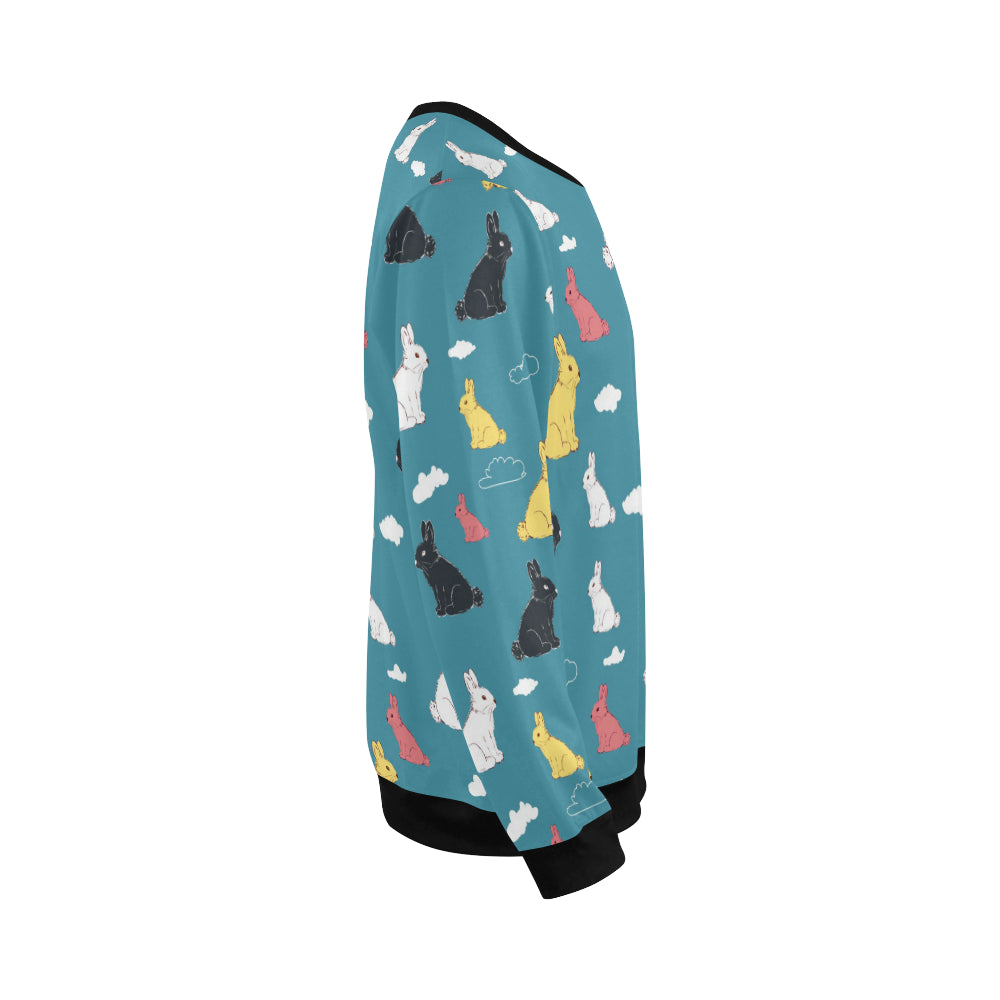 Rabbit Pattern Print Design RB014 Men Long Sleeve Sweatshirt
