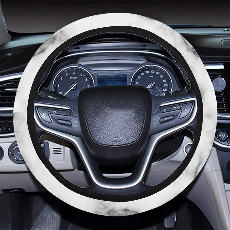 Marble Pattern Print Design 01 Steering Wheel Cover with Elastic Edge