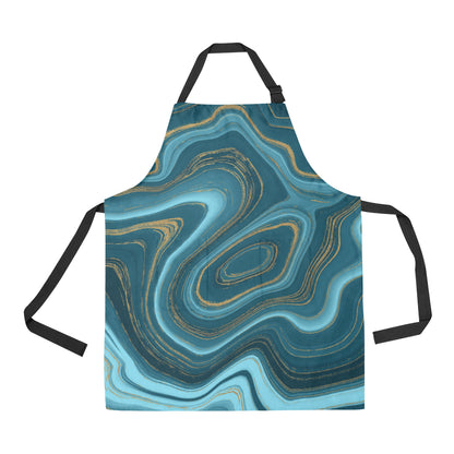 Liquid Pattern Print Design 04 Apron with Pocket