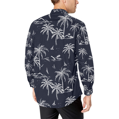 Pacific island Pattern Print Design A02 Men's Long Sleeve Shirt