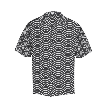 Scales Black White Pattern Print Design 03 Men's Hawaiian Shirt
