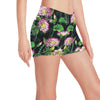 Water Lily Pattern Print Design WL010 Yoga Shorts