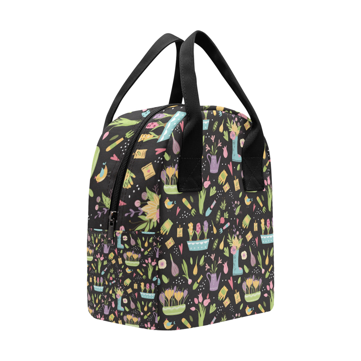 Gardening Pattern Print Design G03 Insulated Lunch Bag