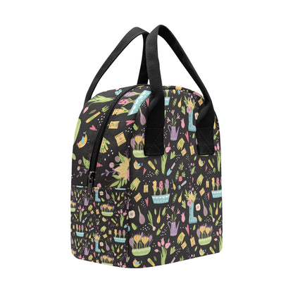 Gardening Pattern Print Design G03 Insulated Lunch Bag