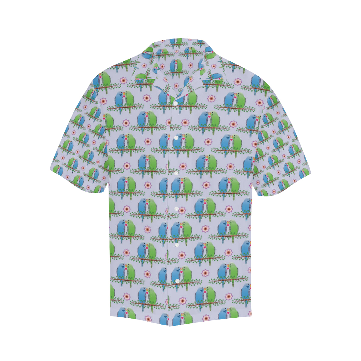 Budgerigar Pattern Print Design 05 Men's Hawaiian Shirt