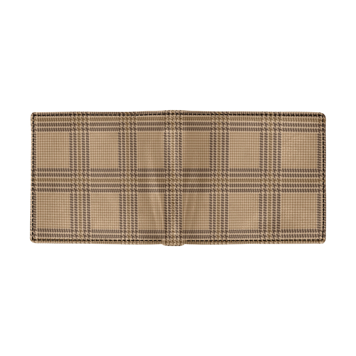Houndstooth Brown Pattern Print Design 04 Men's ID Card Wallet