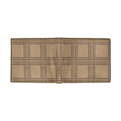 Houndstooth Brown Pattern Print Design 04 Men's ID Card Wallet