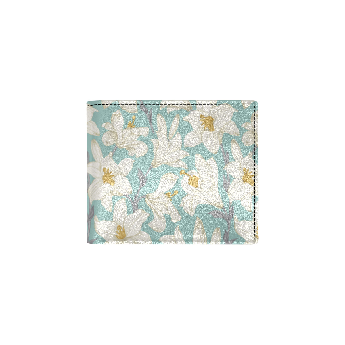 Lily Pattern Print Design 02 Men's ID Card Wallet