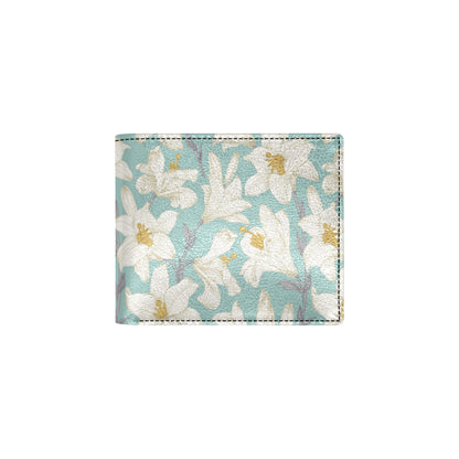 Lily Pattern Print Design 02 Men's ID Card Wallet