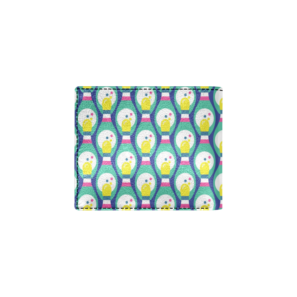 Bowling Pattern Print Design 04 Men's ID Card Wallet