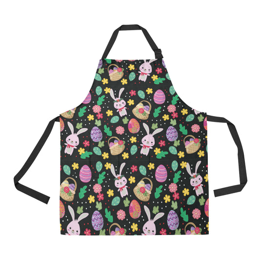 Easter Eggs Pattern Print Design RB05 Apron with Pocket