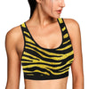 zebra Gold Sports Bra