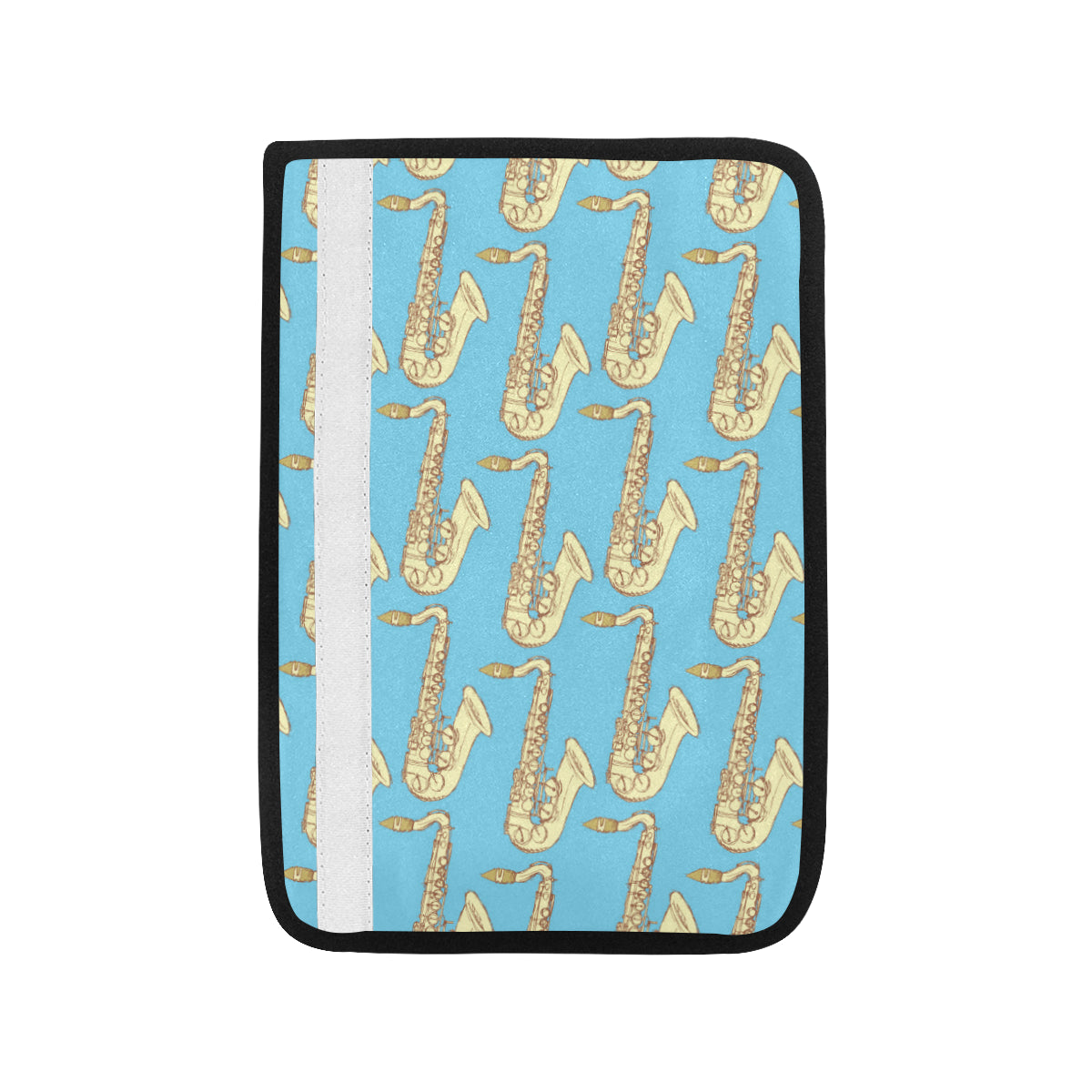 Saxophone Pattern Print Design 03 Car Seat Belt Cover
