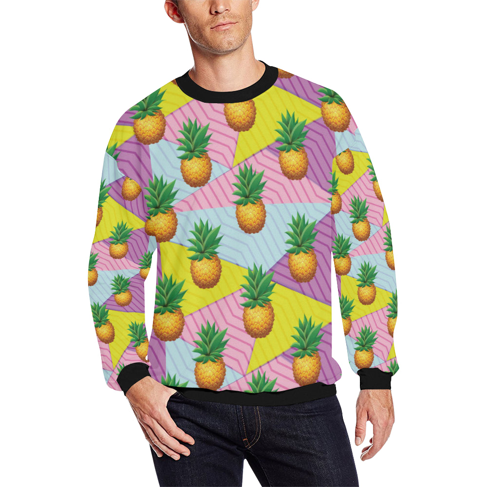 Pineapple Pattern Print Design PP05 Men Long Sleeve Sweatshirt