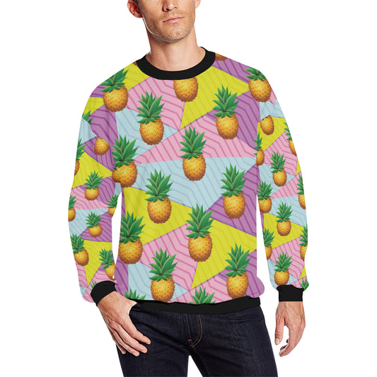 Pineapple Pattern Print Design PP05 Men Long Sleeve Sweatshirt