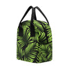 Green Neon Tropical Palm Leaves Insulated Lunch Bag