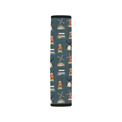 Windmill Pattern Print Design 04 Car Seat Belt Cover
