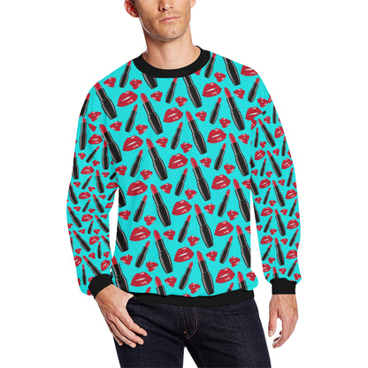 Lipstick Pattern Print Design LT02 Men Long Sleeve Sweatshirt