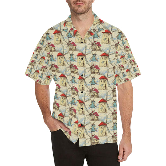 Windmill Pattern Print Design 01 Men's Hawaiian Shirt