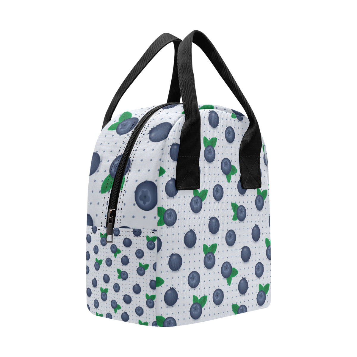 Blueberry Pattern Print Design BB02 Insulated Lunch Bag