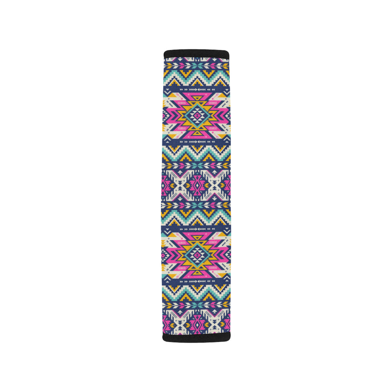 Aztec Pink Geometric Print Pattern Car Seat Belt Cover