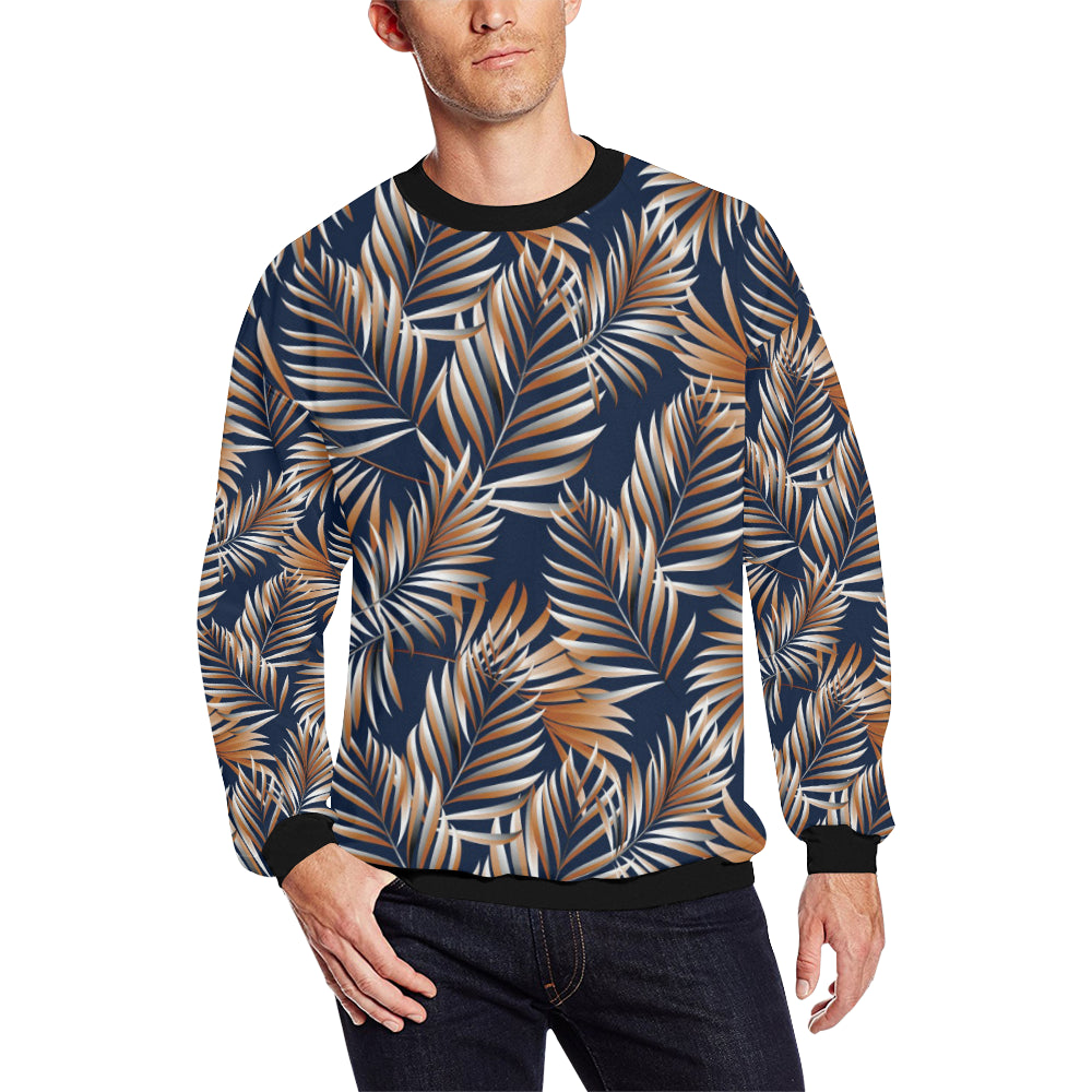 Tropical Flower Pattern Print Design TF07 Men Long Sleeve Sweatshirt