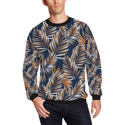 Tropical Flower Pattern Print Design TF07 Men Long Sleeve Sweatshirt