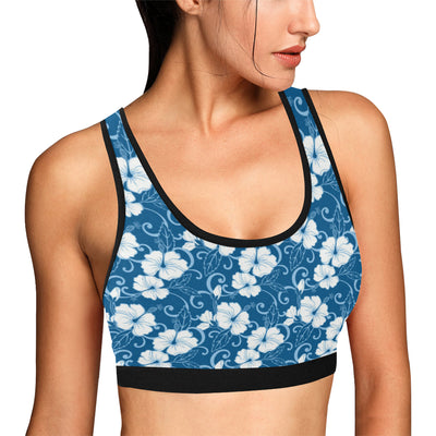 Hibiscus Pattern Print Design HB03 Sports Bra