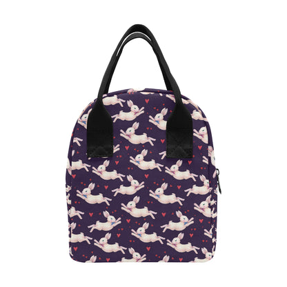 Rabbit Pattern Print Design RB016 Insulated Lunch Bag