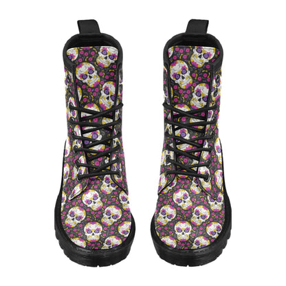 sugar skull Floral Pattern Women's Boots