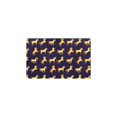 Gold Horse Pattern Kitchen Mat