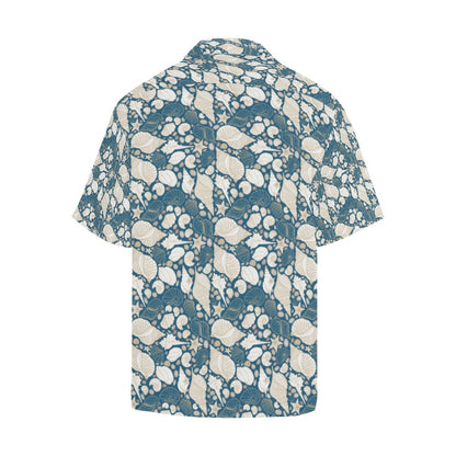 Seashell Print Design LKS308 Men's Hawaiian Shirt