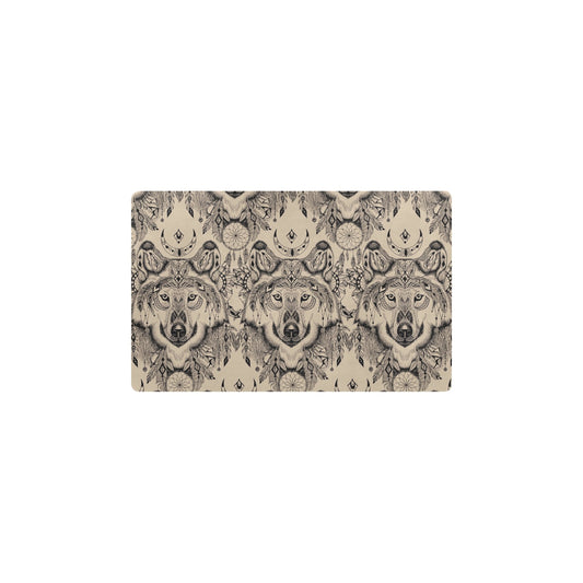 Indian Boho Wolf Kitchen Mat