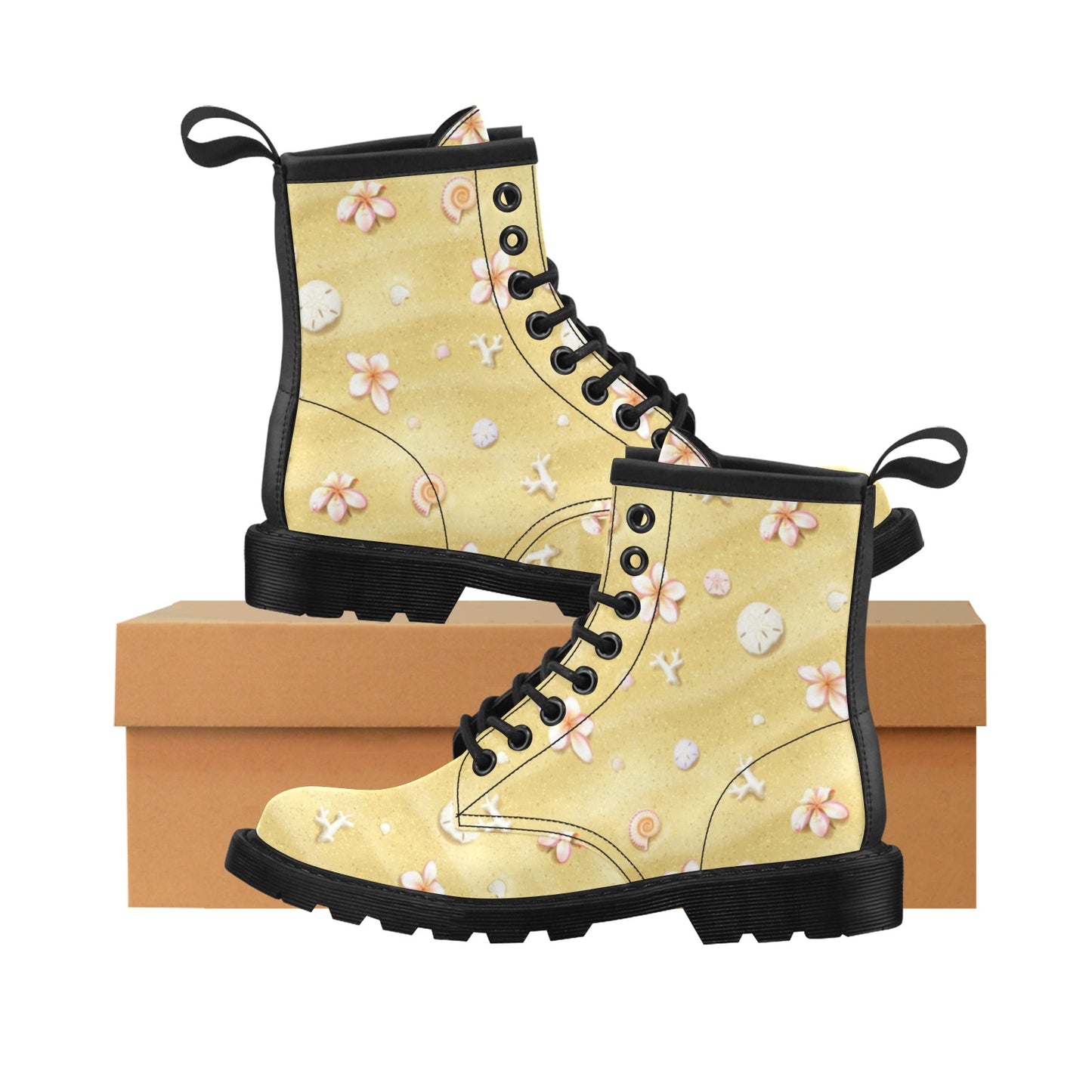 Beach Theme Print Women's Boots